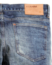 H&M Slim Low Jeans Dark Denim Blue