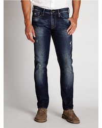GUESS Slim Tapered Jeans In Davison Destroy Wash