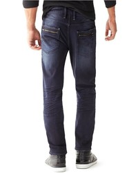 GUESS Slim Tapered Jeans In Dusty Indigo Destroy Wash
