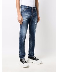 DSQUARED2 Stonewashed Slim Distressed Jeans