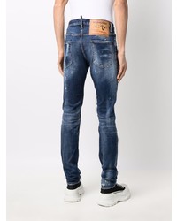 DSQUARED2 Stonewashed Slim Distressed Jeans