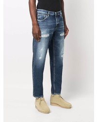 Dondup Stonewashed Straight Leg Jeans