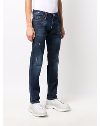 Philipp Plein Straight Cut Distressed Jeans