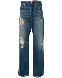 Junya Watanabe MAN Striped Patches Straight Jeans