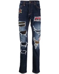 Philipp Plein Super Straight Patches Detail Jeans