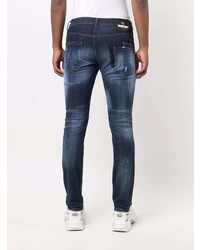 Philipp Plein Super Straight Stonewash Distressed Jeans