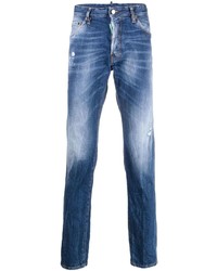 DSQUARED2 Whiskering Effect Slim Legged Jeans