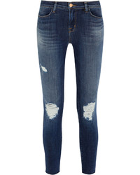 J Brand 8226 Mid Rise Distressed Skinny Jeans