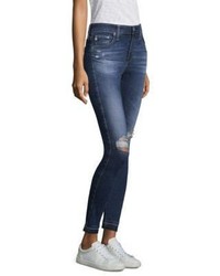 AG Jeans Ag Farrah Ankle High Rise Distressed Skinny Jeans