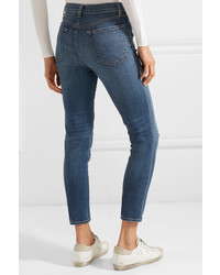 J Brand Alana Cropped Distressed High Rise Skinny Jeans