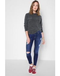 7 For All Mankind B Denim Ankle Skinny With Destroy In Duchess
