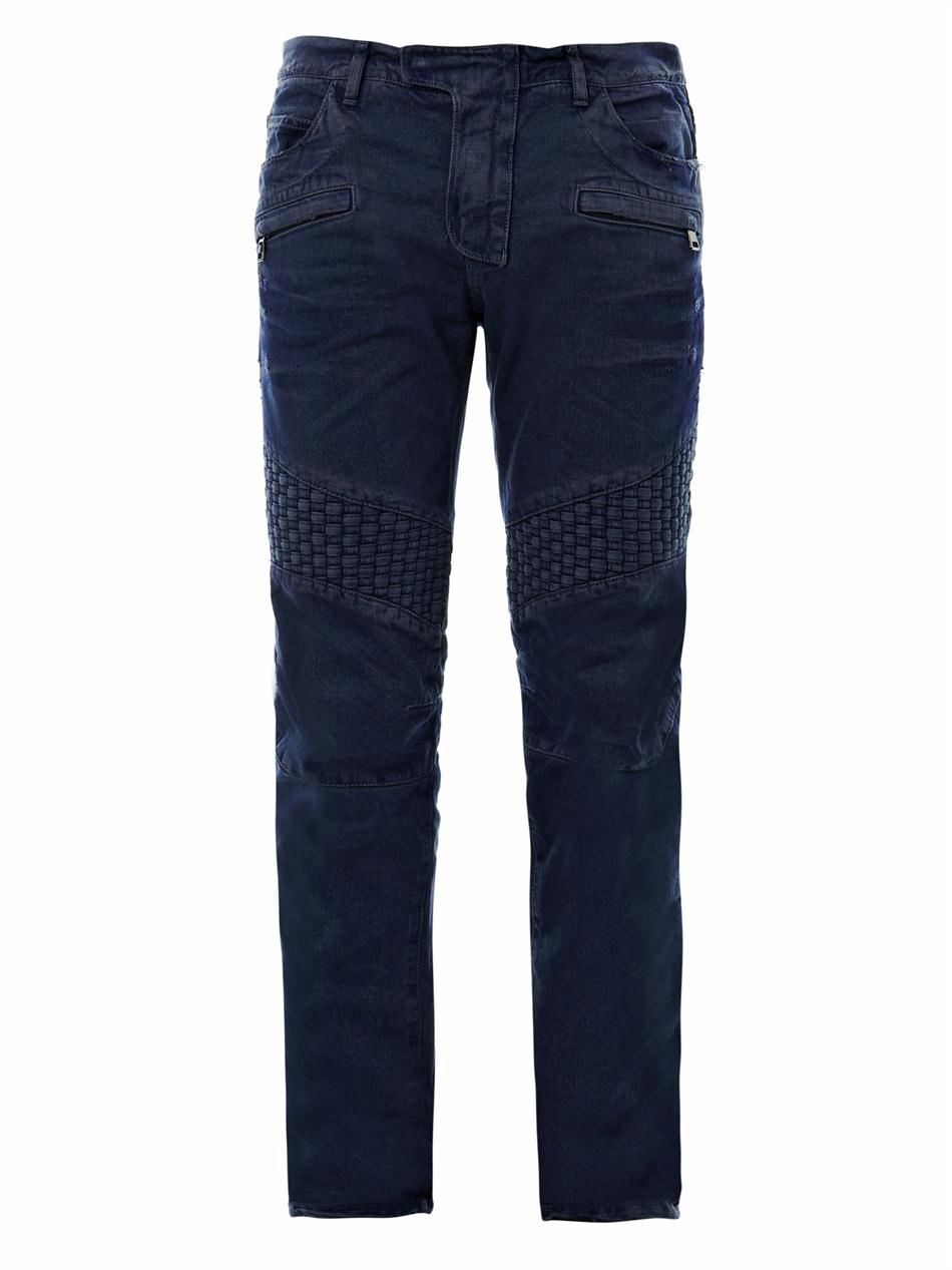 balmain skinny biker jeans