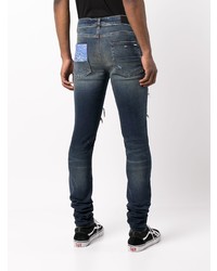 Amiri Bandana Artpatch Skinny Jeans