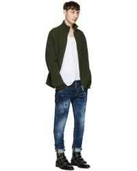 DSQUARED2 Blue Distressed Skinny Jeans