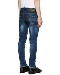 DSQUARED2 Blue Distressed Skinny Jeans
