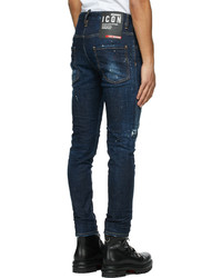DSQUARED2 Blue Zlatan Ibrahimovi Edition Icon Talent Skater Jeans