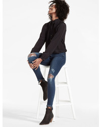 Lucky Brand Brooke Mid Rise Legging Jean With Chewed Hem