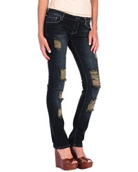 Butter Shoes Butter Dark Wash Ripped Skinny
