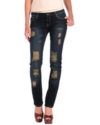 Butter Shoes Butter Dark Wash Ripped Skinny