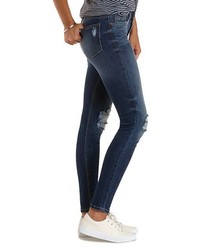 Charlotte Russe Ripped Knee Skinny Jeans