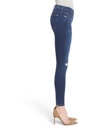 7 For All Mankind Destroyed Ankle Skinny Jeans