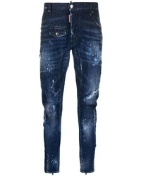 DSQUARED2 Distressed Ankle Zip Skinny Jeans