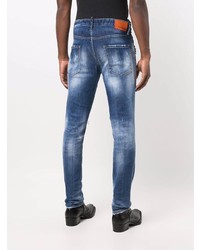 DSQUARED2 Distressed Mid Rise Slim Fit Jeans