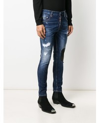 DSQUARED2 Distressed Patchwork Skinny Jeans