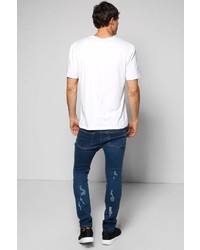 Boohoo Distressed Skinny Ripped Jeans