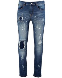 Boohoo Distressed Skinny Ripped Jeans