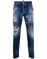 DSQUARED2 Distressed Splatter Effect Skinny Jeans