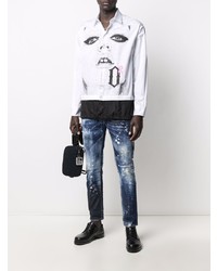 DSQUARED2 Distressed Straight Leg Jeans