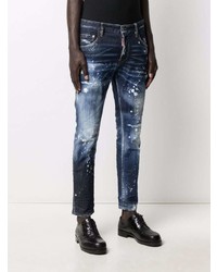 DSQUARED2 Distressed Straight Leg Jeans