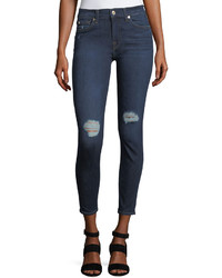 7 For All Mankind Gwenevere Distressed Skinny Ankle Jeans