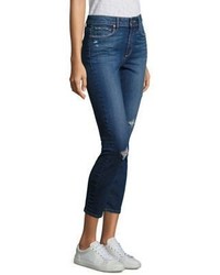Paige Hoxton Distressed Cropped Skinny Jeans