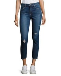 Paige Hoxton Distressed Cropped Skinny Jeans