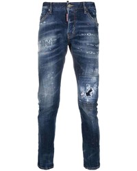 DSQUARED2 Light Wash Distressed Skinny Jeans