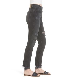 Band of Gypsies Madison Ripped High Waist Skinny Jeans