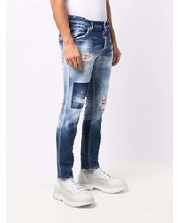 DSQUARED2 Mid Rise Distressed Skinny Jeans