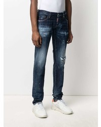 DSQUARED2 Paint Splatter Skinny Jeans