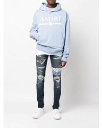 Amiri Patchwork Distressed Slim Jeans