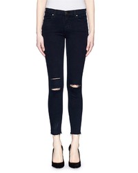 J Brand Photo Ready Ripped Knee Cropped Skinny Jeans