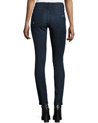 DL1961 Premium Denim Skinny Distressed Denim Jeans Dark Bluevortex