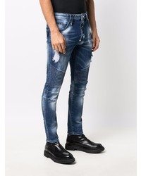 Philipp Plein Raw Cut Skinny Jeans