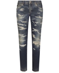 Dolce & Gabbana Ripped Detailing Skinny Jeans
