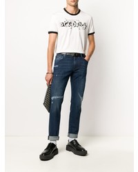 Dolce & Gabbana Ripped Mid Rise Skinny Jeans