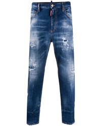 DSQUARED2 Ripped Paint Splatter Skinny Jeans