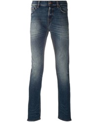 7 For All Mankind Ripped Skinny Jeans