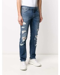 Dolce & Gabbana Ripped Straight Jeans
