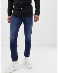 Love Moschino Skinny Fit Ripped Jeans With Branded Back Tab